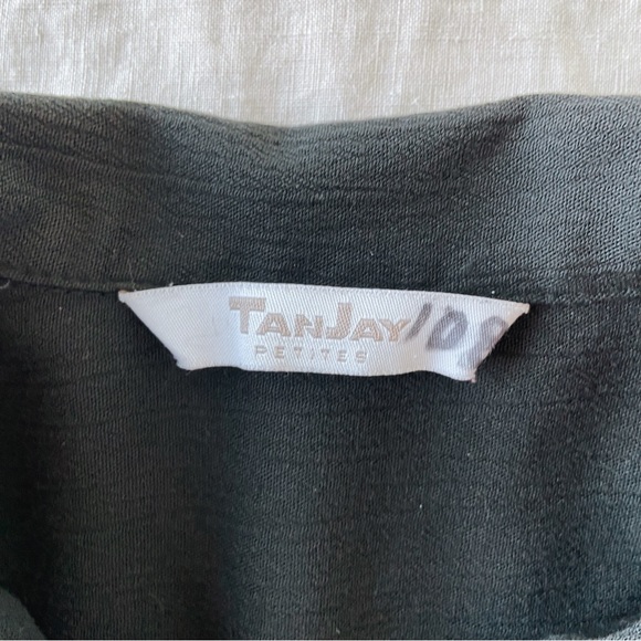 ‼️SOLD‼️ Vintage black crinkle oversized button down shirt / shacket - Picture 4 of 5